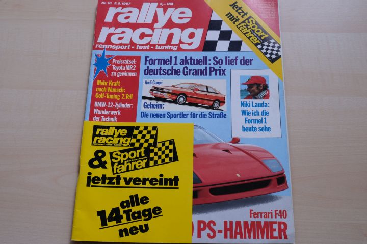 Deckblatt Rallye Racing (16/1987)